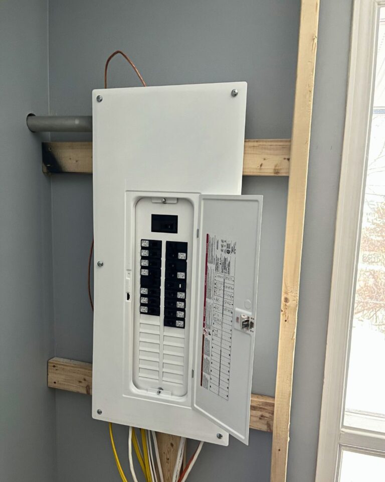 New electrical panel installed after the upgrade