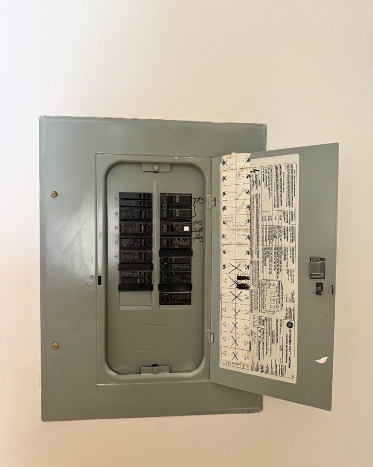 Older electrical panel before the upgrade